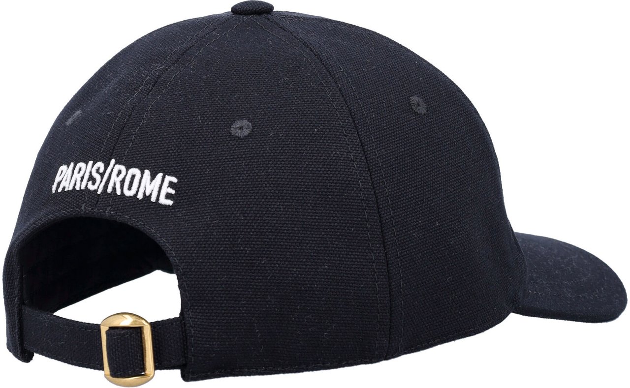Valentino Valentino Black cotton baseball cap Zwart