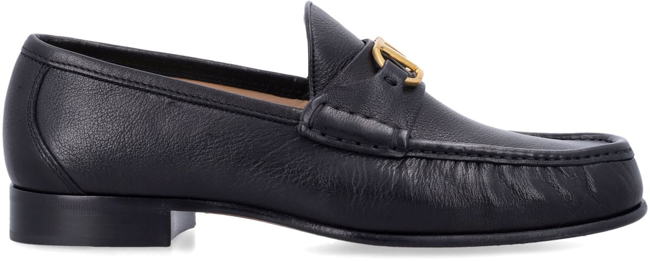Valentino Valentino Black leather loafers Zwart