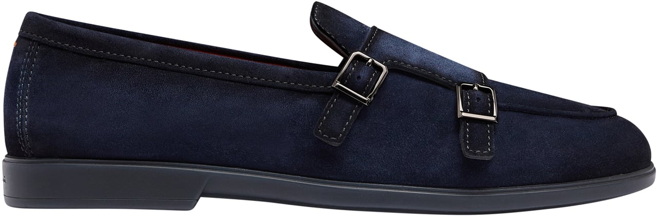Santoni Flat Shoes Blue Blauw