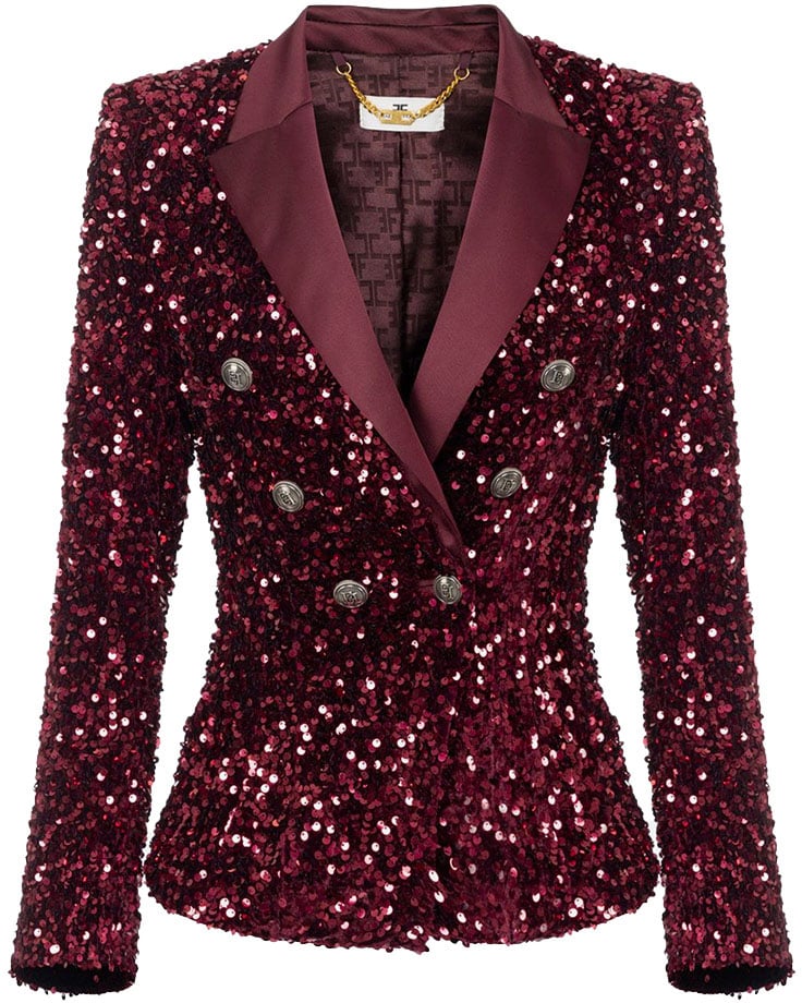 Elisabetta Franchi Jackets Bordeaux Rood