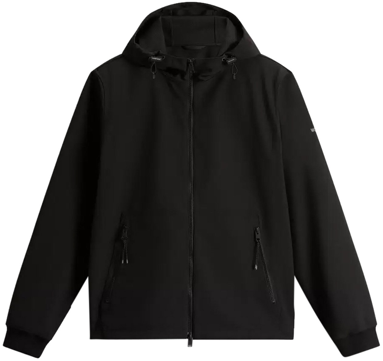 Woolrich Soft Shell Full Zip Hoodie Black Zwart