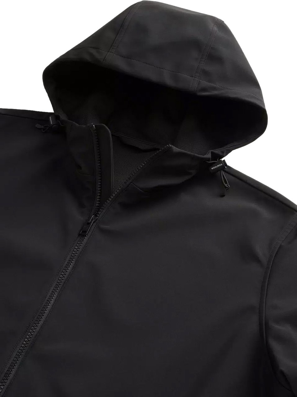 Woolrich Soft Shell Full Zip Hoodie Black Zwart