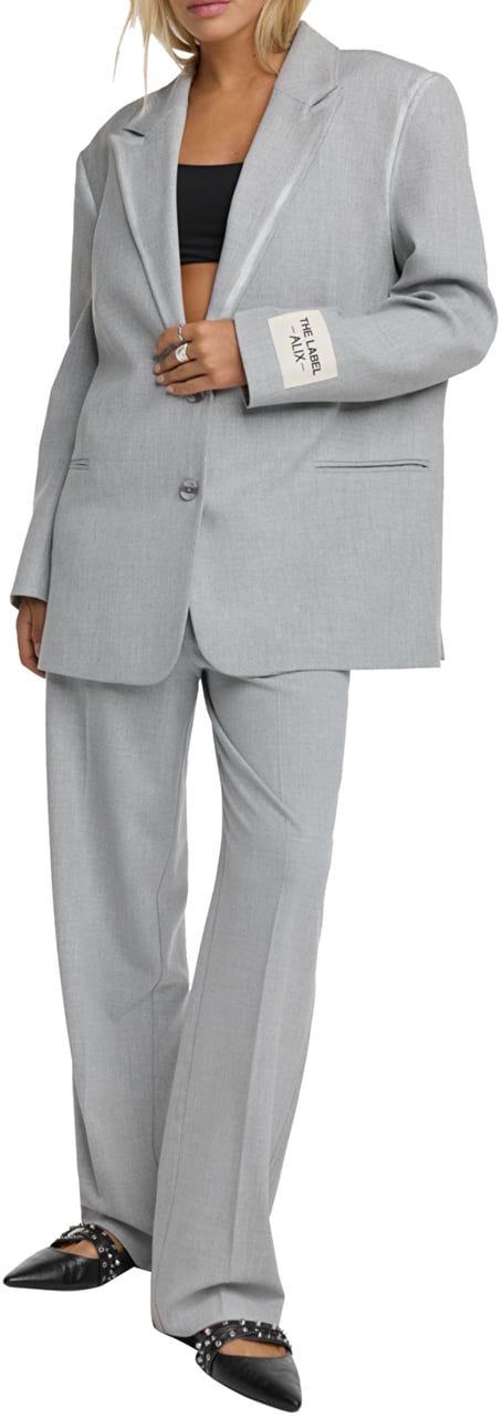 ALIX Alix The Label Foil Stripe Pants Pantalons Lichtgrijs 2502106020 Grijs