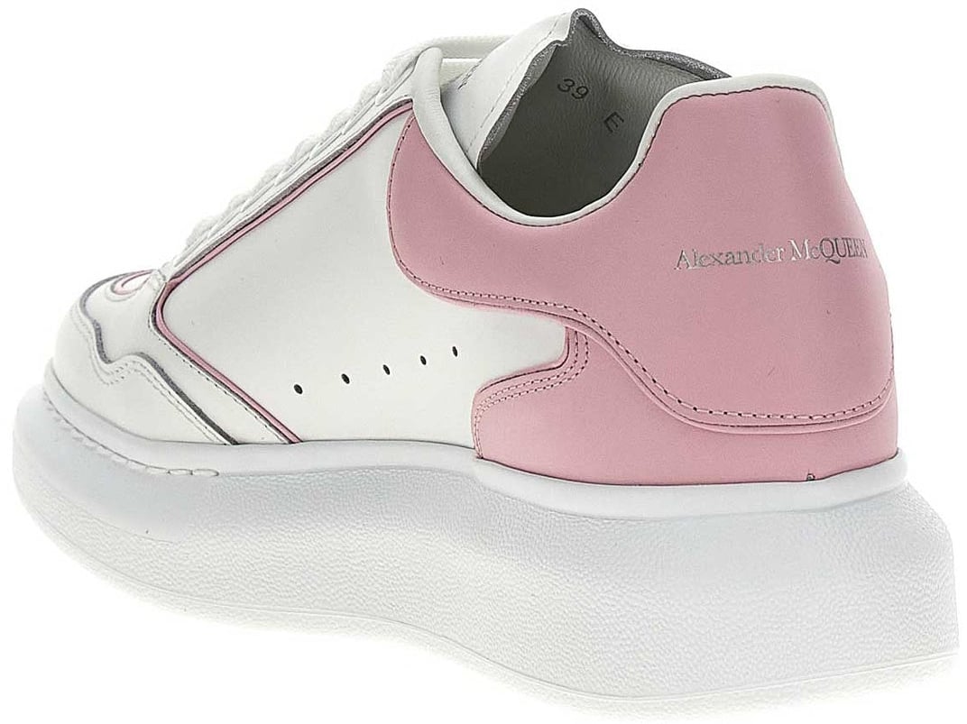 Alexander McQueen Dames Oversized Sneaker Wit/Roze Wit