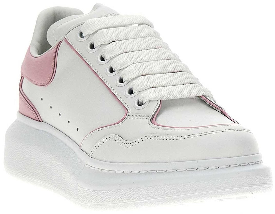 Alexander McQueen Dames Oversized Sneaker Wit/Roze Wit
