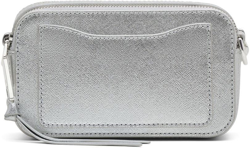 Marc Jacobs The Metallic Snapshot Dtm Silver Crossbody Bag Silver Zilver