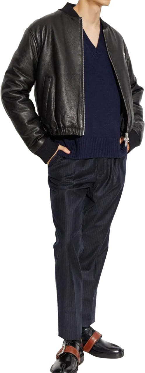 AMI Paris De Coeur Logo Wool/cashmere Sweater Blauw
