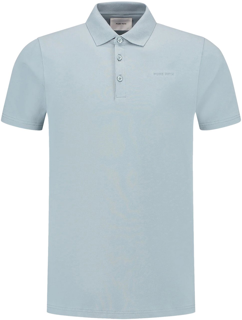 Pure Path Essential Wordmark Polo Blue/Grey Grijs