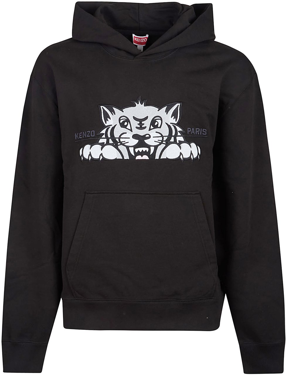 Kenzo Happy Tiger Embroidere Classic Sweatshirt Black Zwart