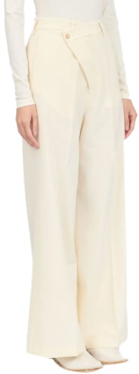 MM6 Maison Margiela Trousers Ivory Wit