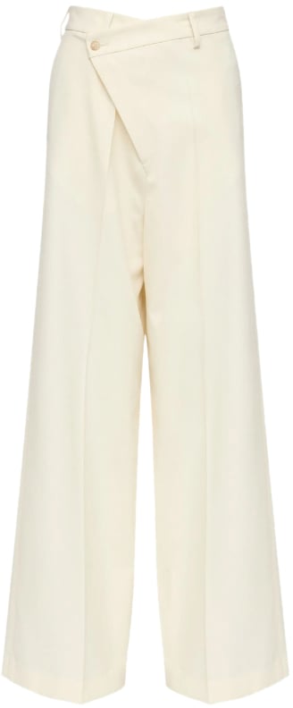 MM6 Maison Margiela Trousers Ivory Wit