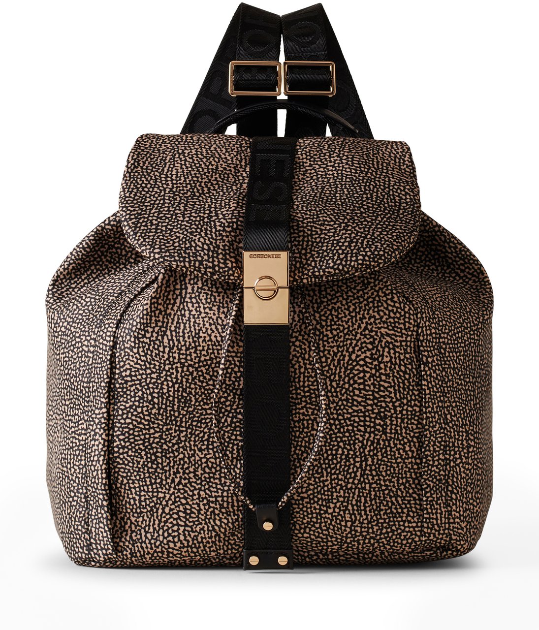 Borbonese FOLD MEDIUM BACKPACK Bruin