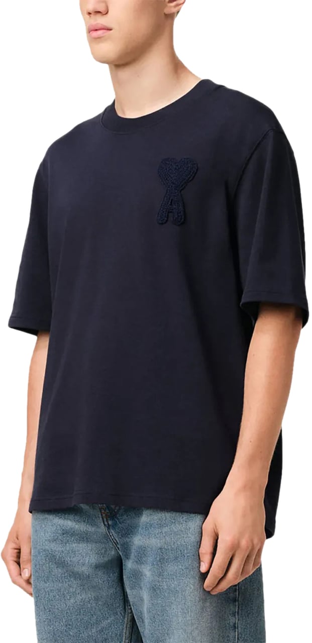 AMI Paris t shirt a patchs Blauw