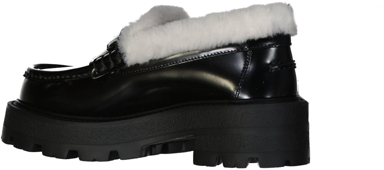 Dior Dior Leather Logo Loafers Zwart