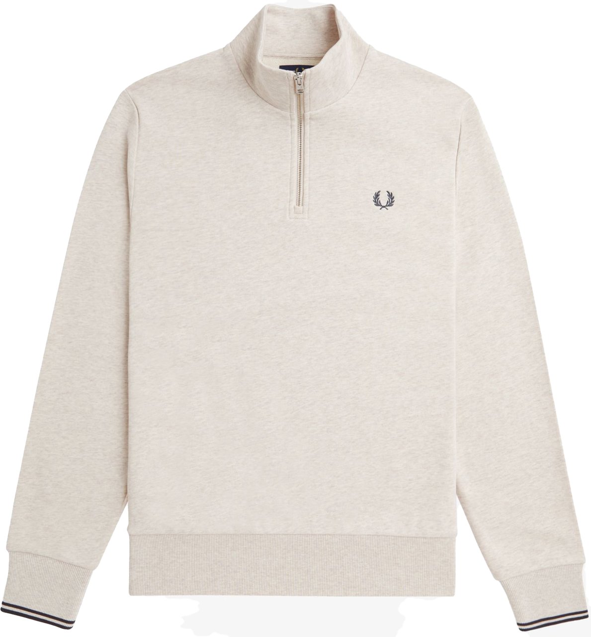 Fred Perry Fred Perry Half Zip Sweatshirt Beige