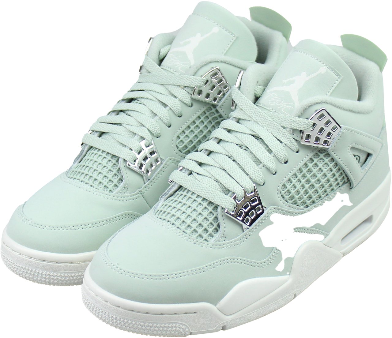 Nike Jordan 4 Retro Seafoam Sail (Women's) Metallic