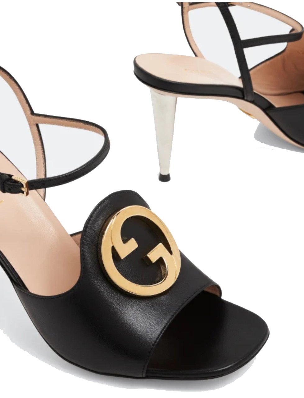 Gucci Sandalo con tacco Blondie nero Zwart