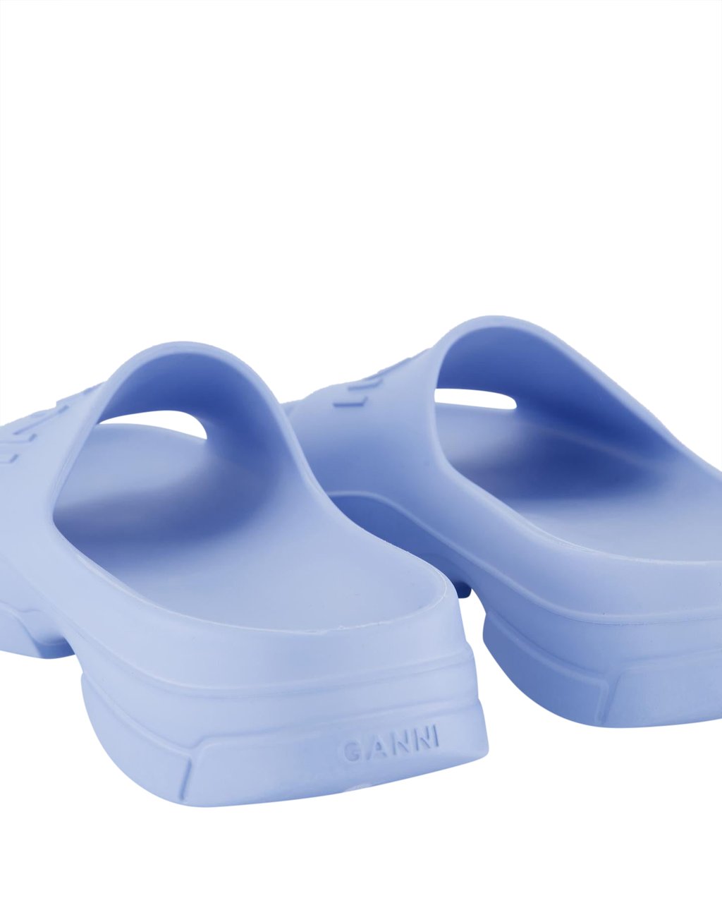 Ganni Dames Buckle Two-Strap Slipper Blauw Blauw