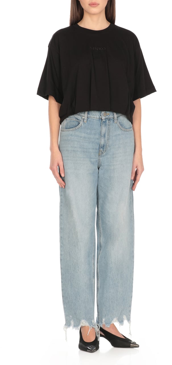 Pinko T-Shirts And Polos Nero Limousine Zwart