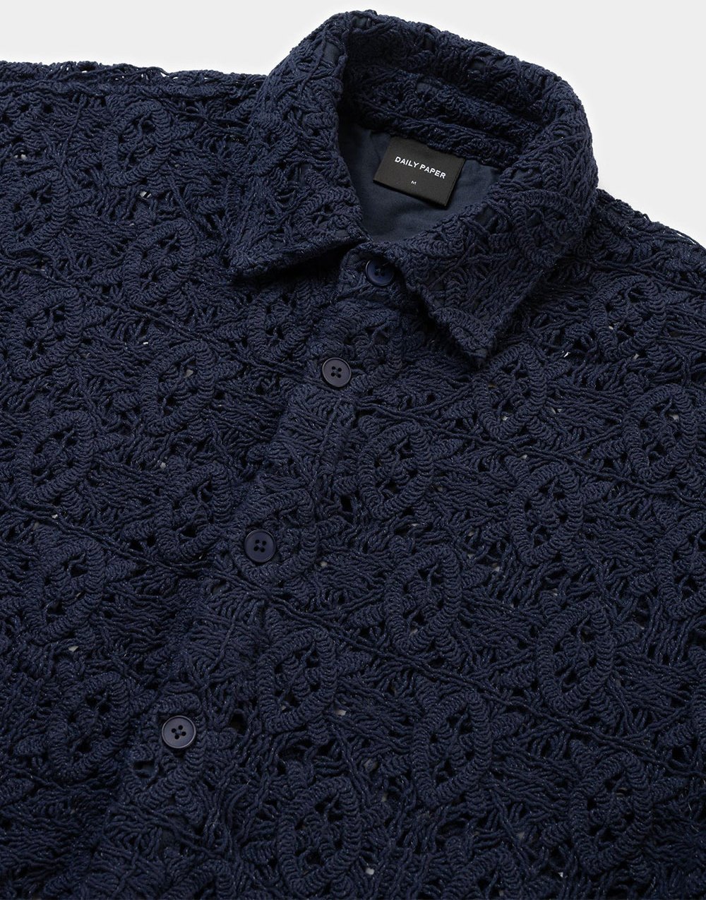 Daily Paper Heren Lace Shield Shirt Blauw Blauw