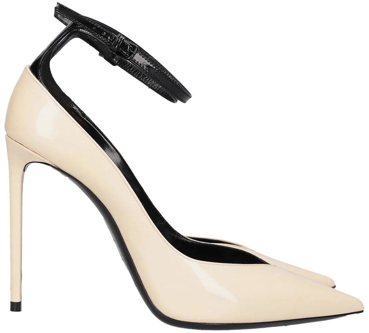 Saint Laurent Saint Laurent Zoe Leather Pumps Wit