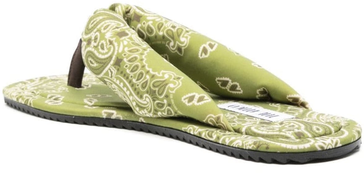 The Attico The Attico Indie Thong Flat Slides Groen