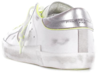 Philippe Model Philippe model prsx leather sneakers color white/yellow Wit