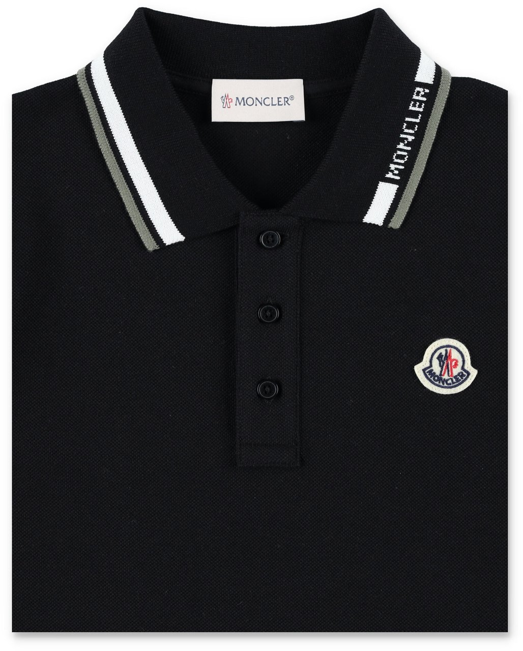 Moncler Polo Nero Zwart