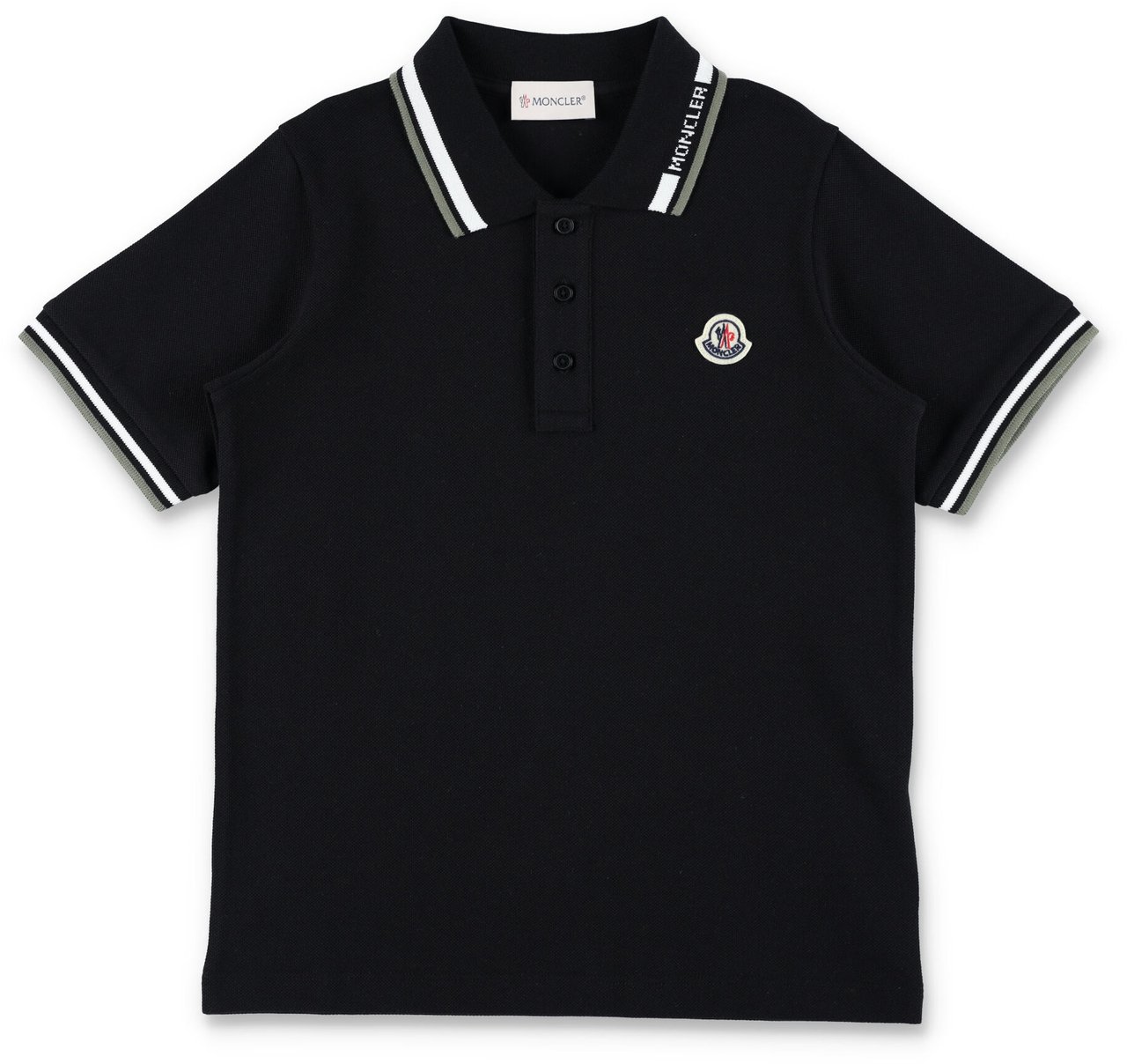 Moncler Polo Nero Zwart
