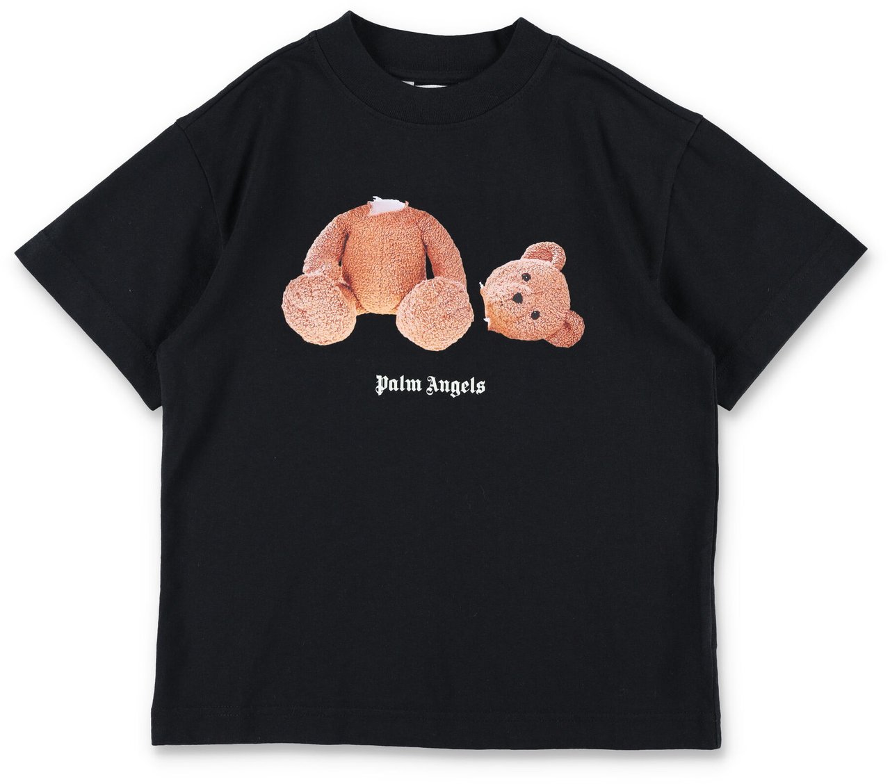 Palm Angels Palm Angels Kids T-shirt Nera con Stampa Teddy Bear Zwart