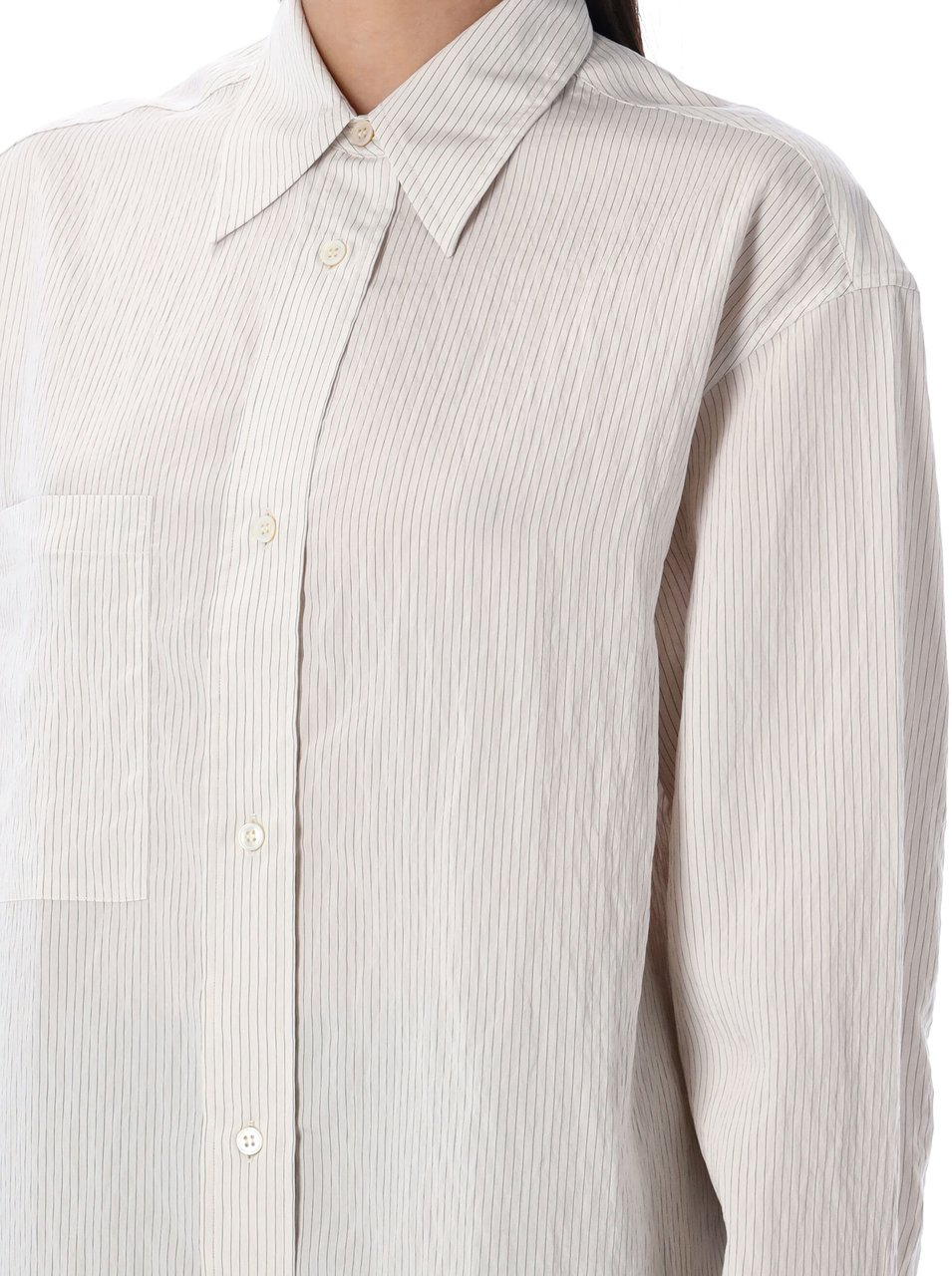 Studio Nicholson Oversized Classic Shirt Nero Zwart
