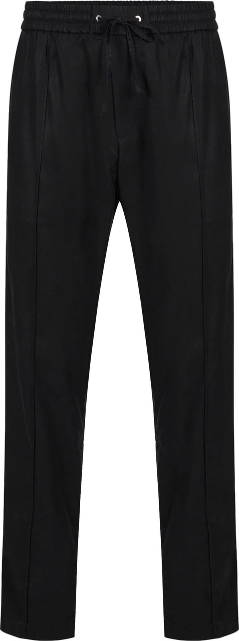 Iceberg Black comfort fit trousers in Tencel in with contrasting stripes Zwart
