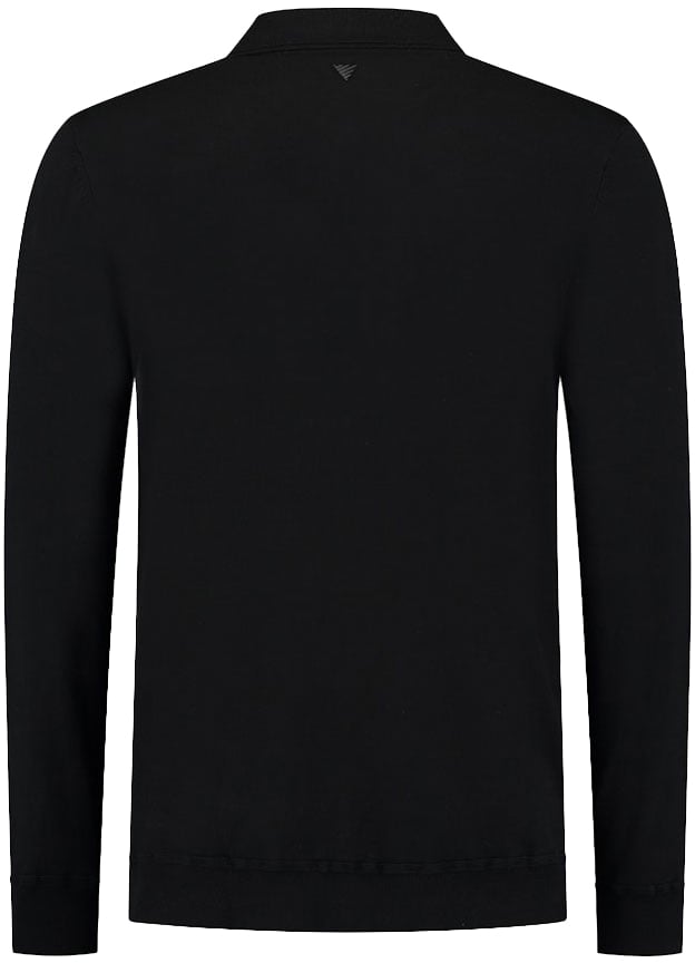 Pure Path Pure Path Regular Fit Knitwear Polo LS Zwart