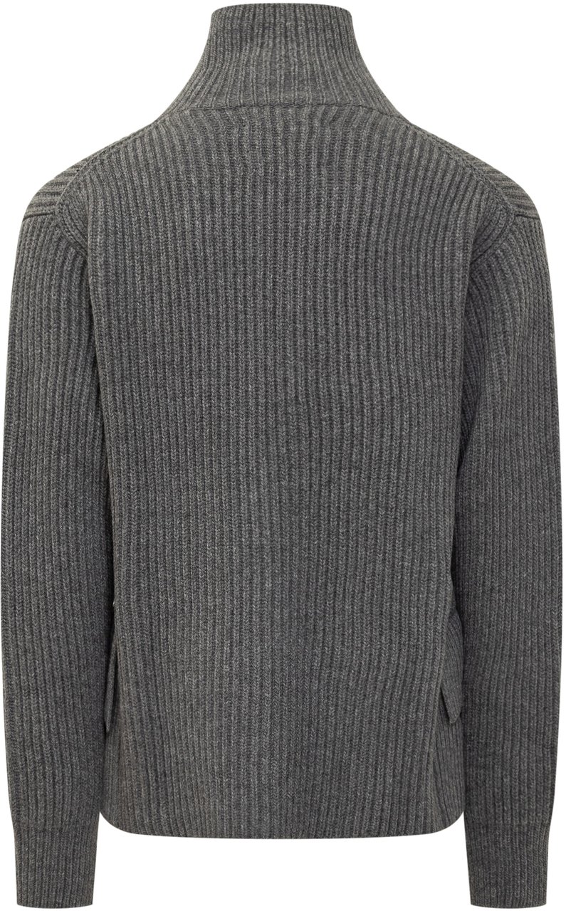 Jil Sander Cardigan con Zip Grijs