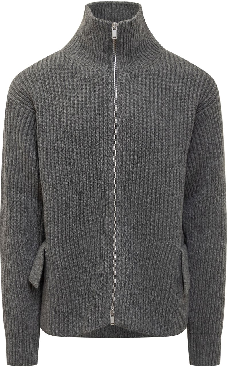 Jil Sander Cardigan con Zip Grijs
