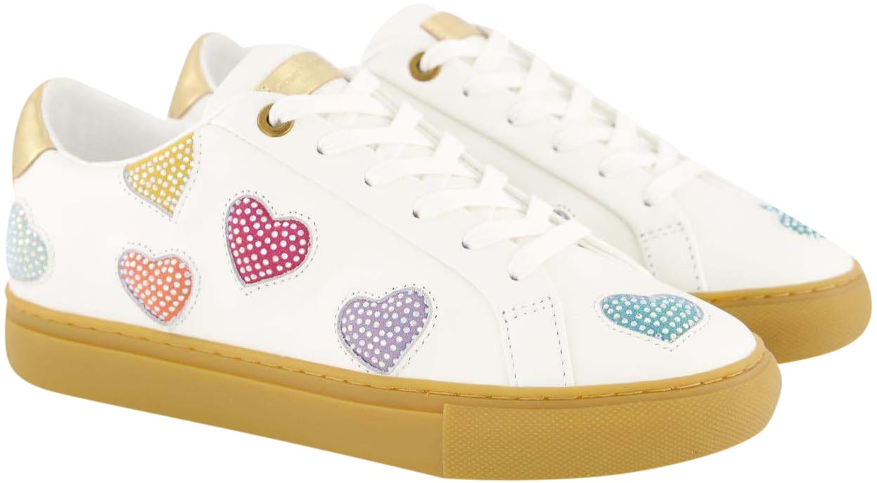 Kurt Geiger London Dames Lane Love Sneaker Wit Wit