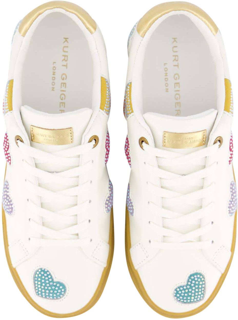 Kurt Geiger London Dames Lane Love Sneaker Wit Wit