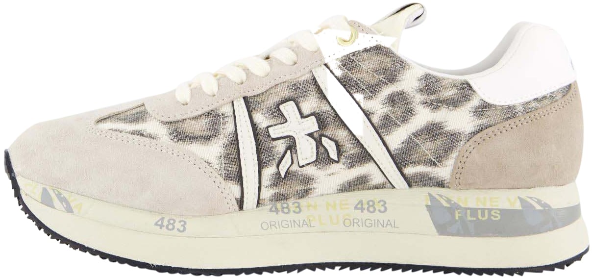 Premiata Dames Conny Sneaker Grijs/Panter Grijs