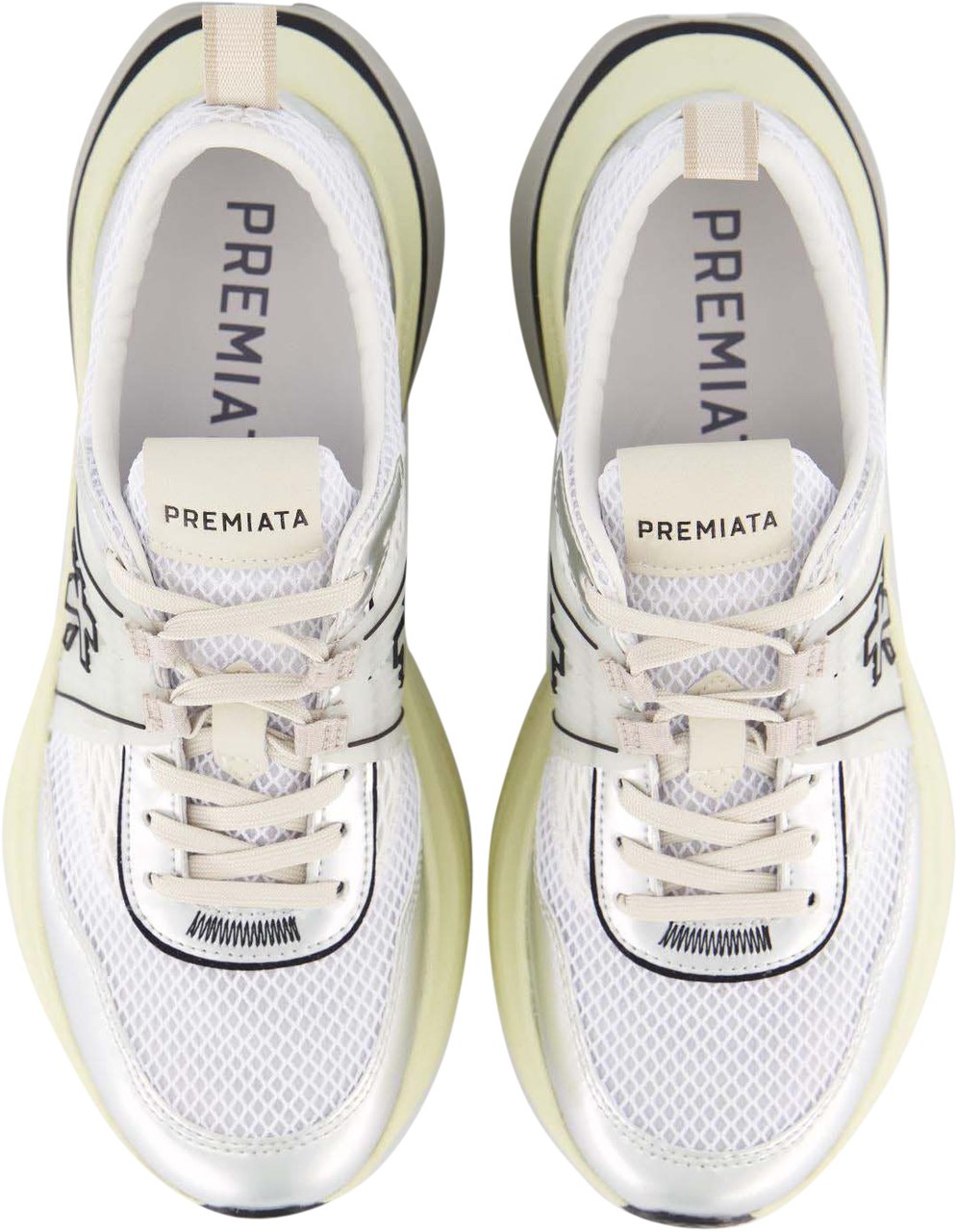 Premiata Dames Hill Sneaker Wit/Zilver Wit