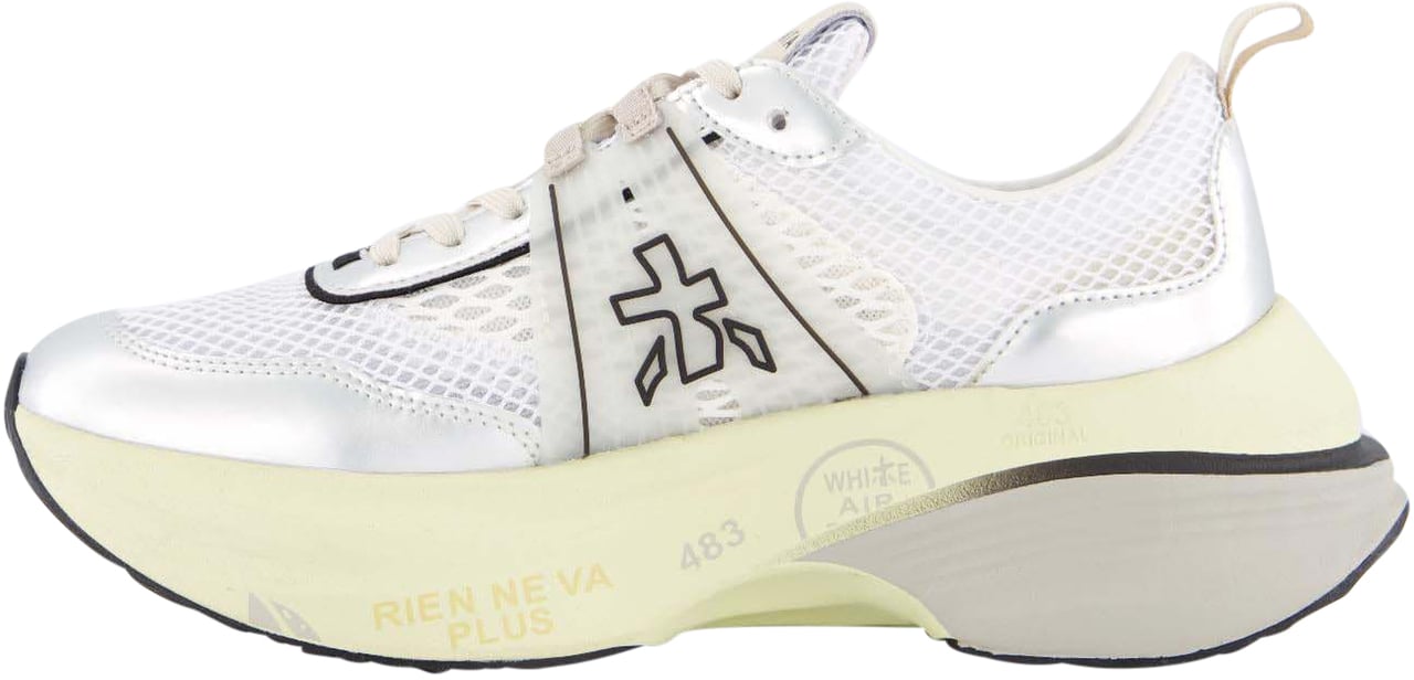 Premiata Dames Hill Sneaker Wit/Zilver Wit