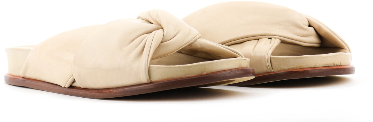 Paul Warmer Twisted Nappa Sandal Coco Beige