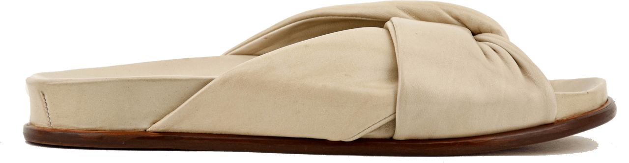 Paul Warmer Twisted Nappa Sandal Coco Beige