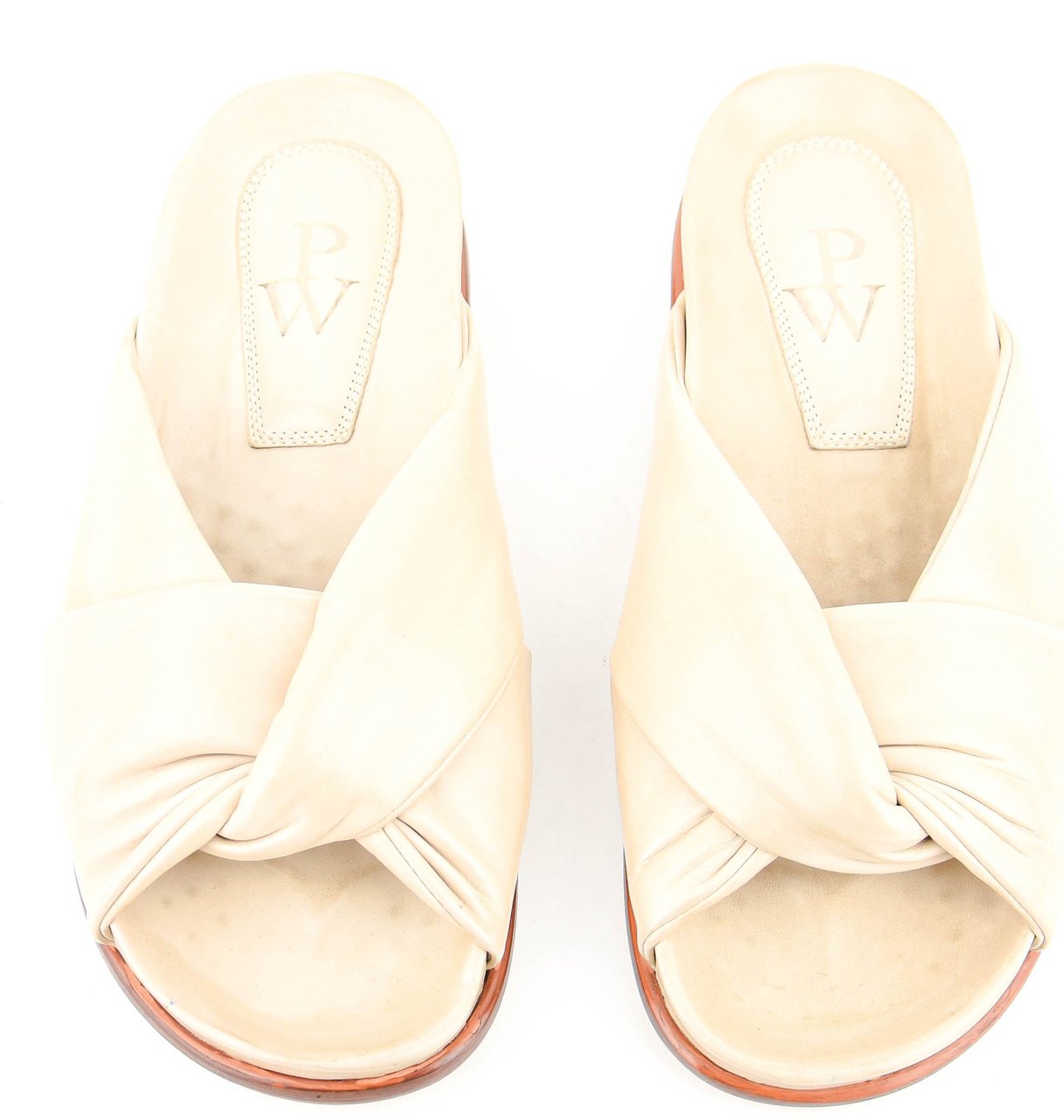 Paul Warmer Twisted Nappa Sandal Coco Beige