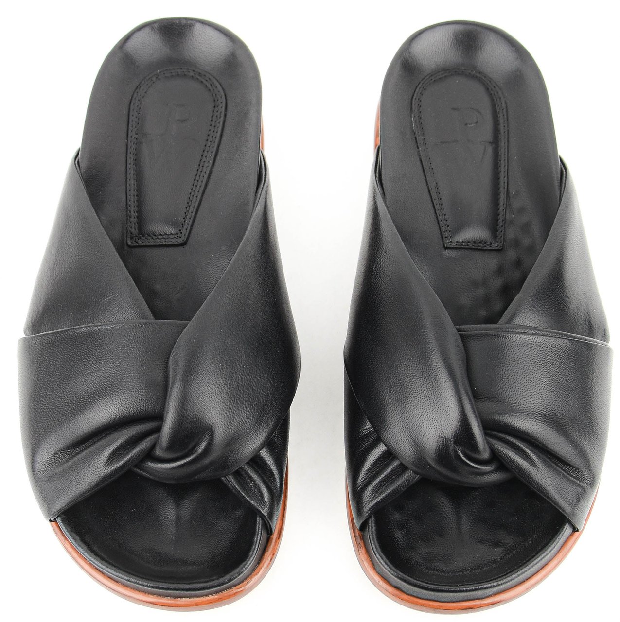 Paul Warmer Twisted Nappa Sandal Black Zwart