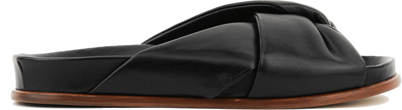 Paul Warmer Twisted Nappa Sandal Black Zwart