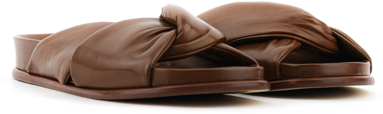Paul Warmer Twisted Nappa Sandal Cognac Divers
