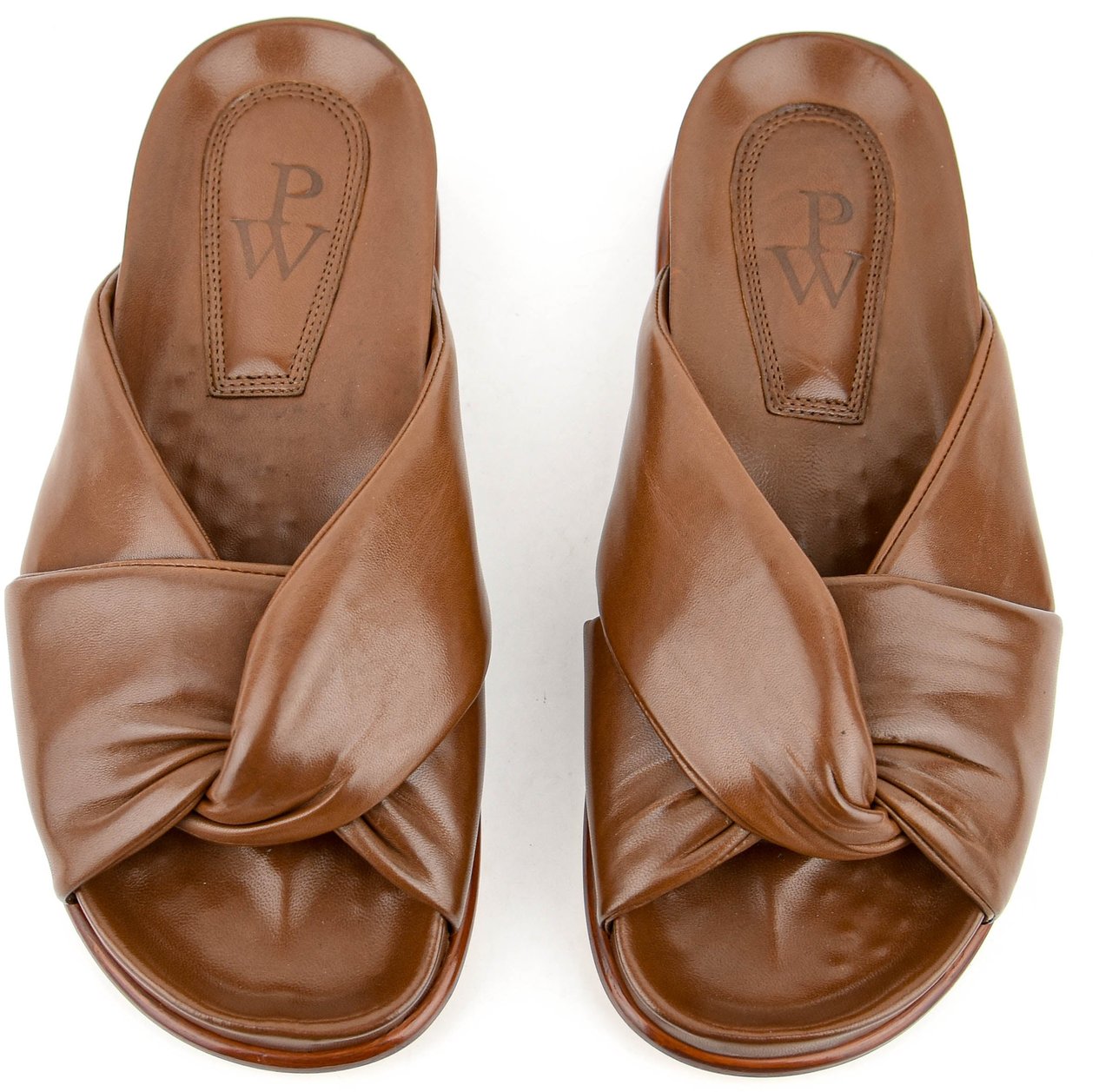Paul Warmer Twisted Nappa Sandal Cognac Divers