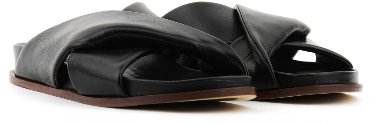 Paul Warmer Twisted Nappa Sandal Black Zwart
