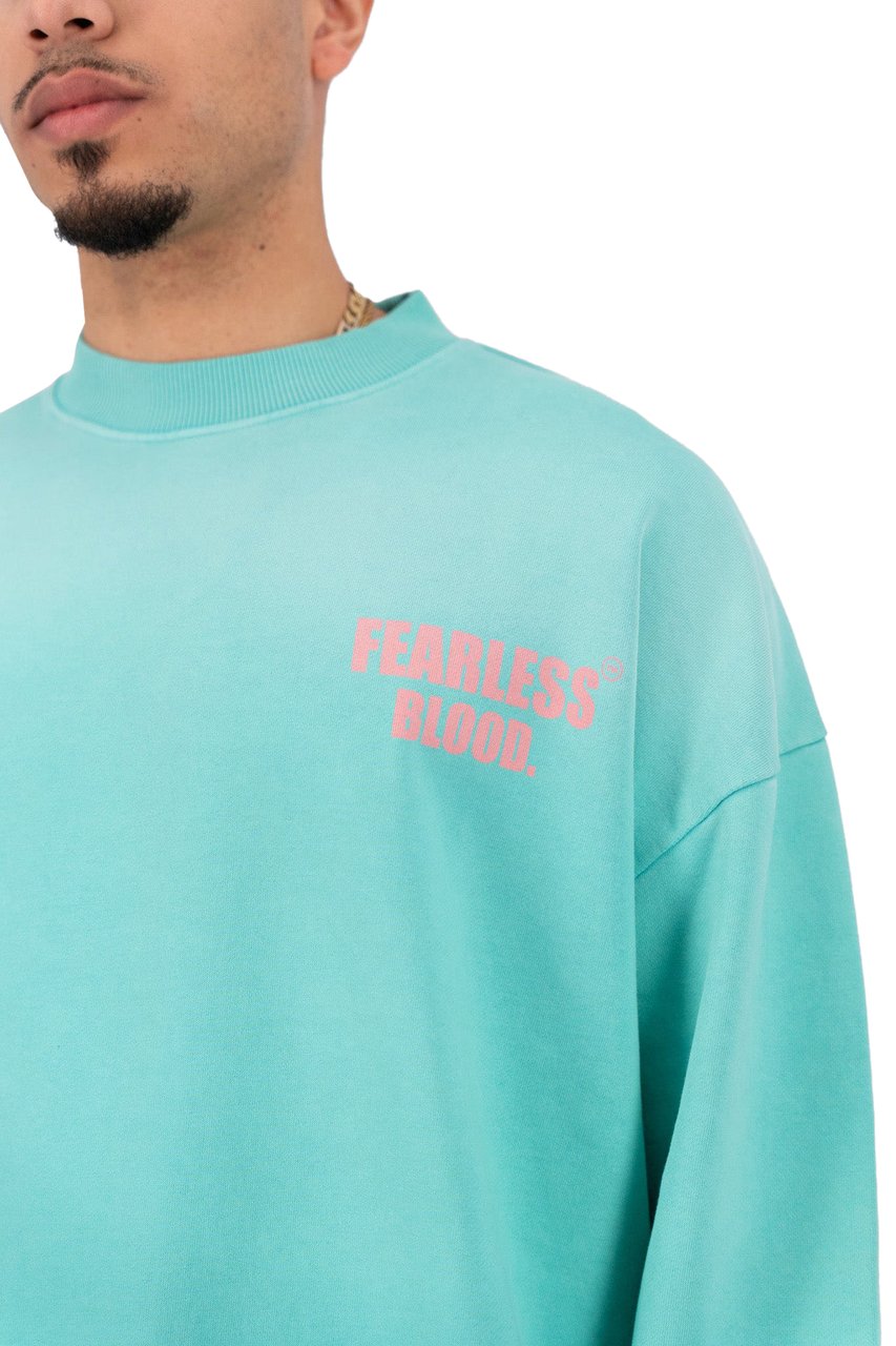 Fearless Blood Leader Club Crewneck Heren Turquoise Paars