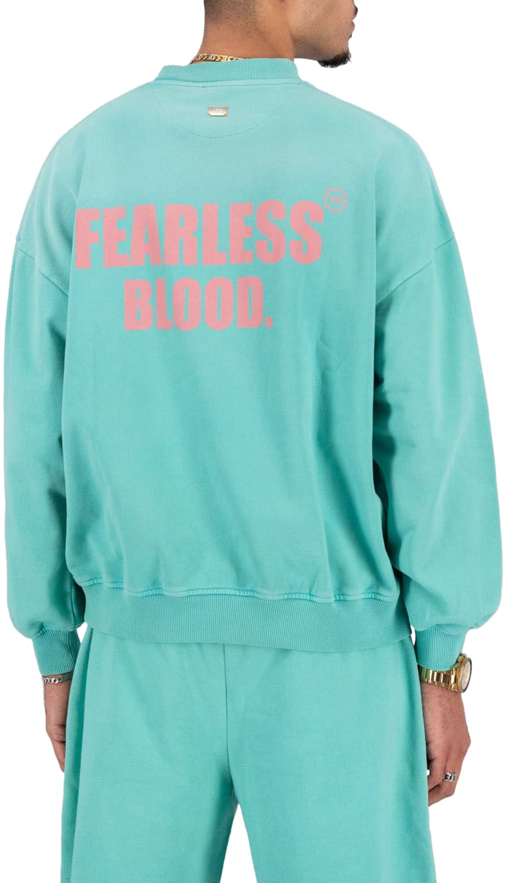 Fearless Blood Leader Club Crewneck Heren Turquoise Paars